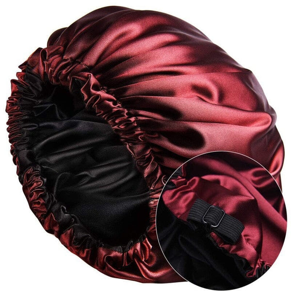 Silk Bonnet for Sleeping for Women Adjustable Satin Hair Cap for Curly and Natural Hair Apparel & Accessories > Clothing Accessories > Hair Accessories > Wig Accessories > Tools & Accessories LABHAIRS® Red 