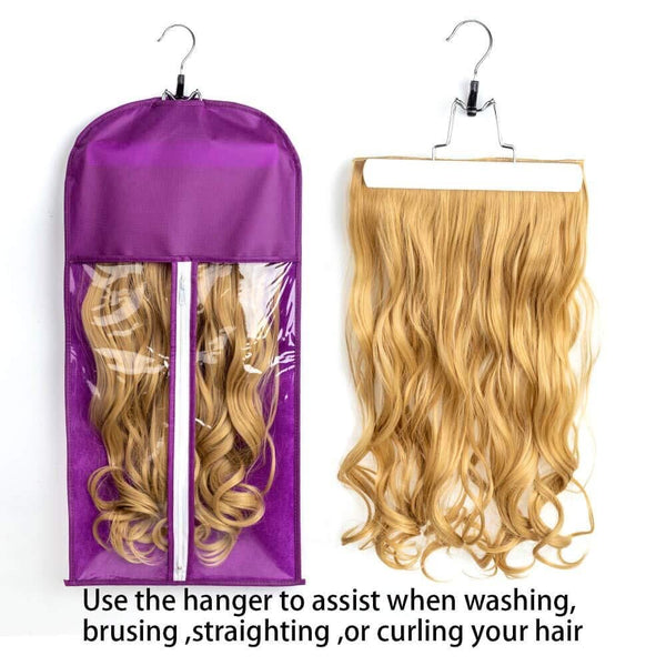 Bags Storage with Hanger Hair Extension Holder with Hanger Portable Hair Storage Bag Apparel & Accessories > Clothing Accessories > Hair Accessories > Wig Accessories > Tools & Accessories LABHAIRS® 