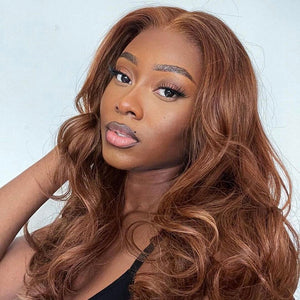 13*4 Full Frontal Brown Colored Raw Hair Top Swiss HD Lace Wig LABHAIRS® 