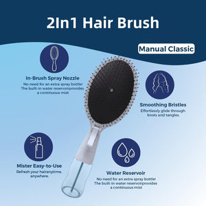 2IN1 Hair Brush For Wet & Dry Hair Styling Portable Convenient Hair Tool Apparel & Accessories > Clothing Accessories > Hair Accessories > Wig Accessories > Tools & Accessories LABHAIRS® 