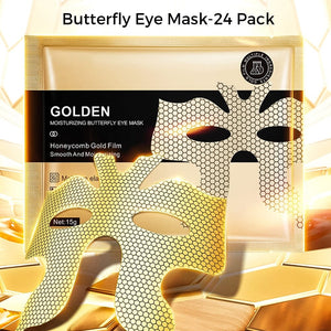 Brightening & Anti-Wrinkle Under-Eye Duo: Collagen Gel Patches + Golden Butterfly Moisturizing Masks Apparel & Accessories > Clothing Accessories > Hair Accessories > Wig Accessories > Tools & Accessories LABHAIRS® Butterfly Eye Mask-24 Pack 