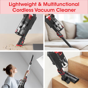 WHALL Lightweight Cordless Vacuum – Upgraded Stick Vacuum for Homes, Pet Hair, Carpets & Hard Floors LABHAIRS® 