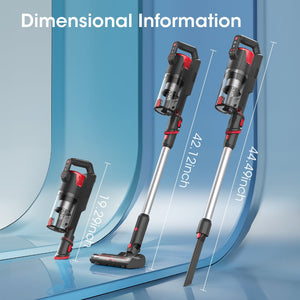 WHALL Lightweight Cordless Vacuum – Upgraded Stick Vacuum for Homes, Pet Hair, Carpets & Hard Floors LABHAIRS® 