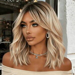 Labhairs Ombre Ash Color Human Hair Loose Curly Bob Apparel & Accessories > Clothing Accessories > Hair Accessories > Wigs > Colorful Wig LABHAIRS® 