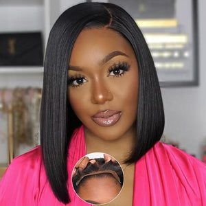 5x5 Glueless Top Swiss HD Lace Straight Human Hair Bob Wig Apparel & Accessories > Clothing Accessories > Hair Accessories > Wigs > Lace Front Bob Wig LABHAIRS® 