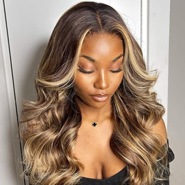 Raw Hair Ombre Honey Blonde Top Swiss HD Lace Loose Body Wave Wig LABHAIRS® 