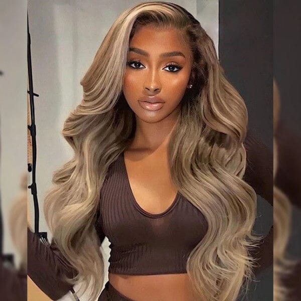 Ombre Ash Blonde Color Top Swiss HD Lace Raw Hair Lace Wig LABHAIRS® 