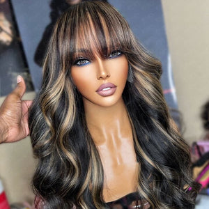 Raw Hair Ombre Colored 5*5 Glueless Top HD Lace Wavy Wig Apparel & Accessories > Clothing Accessories > Hair Accessories > Wigs > 5x5 Top Swiss HD Lace Closure Wig LABHAIRS® 
