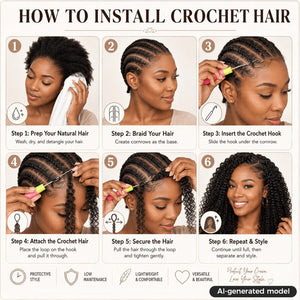 Shipping in 48Hrs Burmese Curly Crochet Human Hair Extensions Apparel & Accessories > Clothing Accessories > Hair Accessories > Wigs > Lace Front Bob Wig LABHAIRS® 