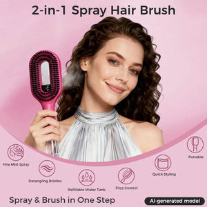 2-in-1 Hair Brush with Built-in Mister Spray Apparel & Accessories > Clothing Accessories > Hair Accessories > Wig Accessories > Tools & Accessories LABHAIRS® 