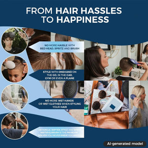 2IN1 Hair Brush For Wet & Dry Hair Styling Portable Convenient Hair Tool Apparel & Accessories > Clothing Accessories > Hair Accessories > Wig Accessories > Tools & Accessories LABHAIRS® 