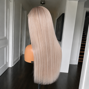 New Highlight Blonde Colored Silky Straight Bob Human Hair
