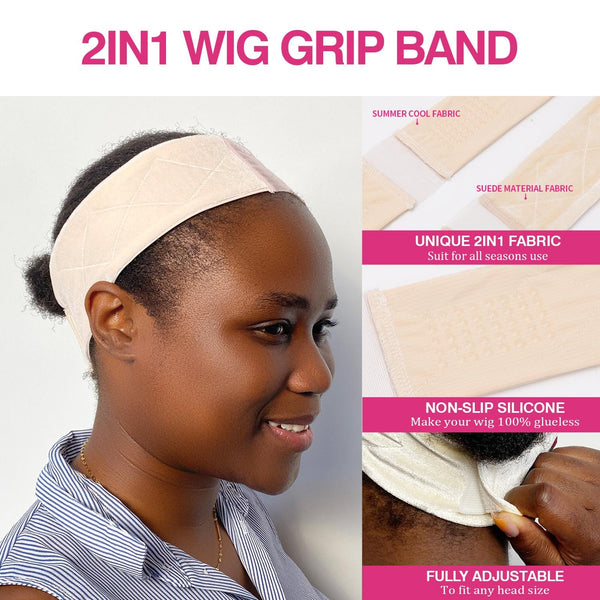 Lab 2IN1 Wig Grip Band Suit For All Seasons Use Grip Headbands Apparel & Accessories > Clothing Accessories > Hair Accessories > Wig Accessories > Tools & Accessories LABHAIRS® 