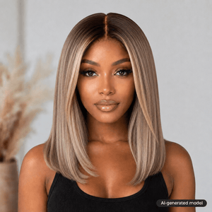 New Ombre Blonde Color Human Hair 200% Density Short Bob Wig Apparel & Accessories > Clothing Accessories > Hair Accessories > Wigs > Colorful Wig Colorful Wi LABHAIRS® 