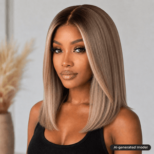New Ombre Blonde Color Human Hair 200% Density Short Bob Wig Apparel & Accessories > Clothing Accessories > Hair Accessories > Wigs > Colorful Wig Colorful Wi LABHAIRS® 