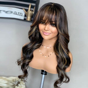 Raw Hair Ombre Colored 5*5 Glueless Top HD Lace Wavy Wig Apparel & Accessories > Clothing Accessories > Hair Accessories > Wigs > 5x5 Top Swiss HD Lace Closure Wig LABHAIRS® 