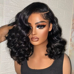 Loose Body Wave Undetectable Top Swiss HD Lace Human Hair Bob Apparel & Accessories > Clothing Accessories > Hair Accessories > Wigs > Colorful Wig LABHAIRS® 