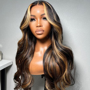 Highlight Honey Blonde 13*4 Full Frontal Raw Hair Top Swiss HD Lace Wig LABHAIRS® 