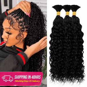 Shipping in 48Hrs Human Braiding Hair For Boho Braids Deep Curly Apparel & Accessories > Clothing Accessories > Hair Accessories > Wigs > Lace Front Bob Wig LABHAIRS® 