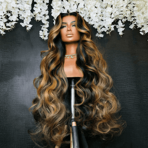Ombre Highlight 250% Density Top Swiss HD Lace Human Hair Wig Apparel & Accessories > Clothing Accessories > Hair Accessories > Wigs > Lace Front Bob Wig LABHAIRS® 