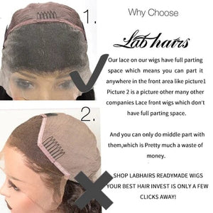 13*4 Full Frontal Brown Colored Raw Hair Top Swiss HD Lace Wig LABHAIRS® 