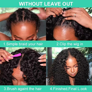 V Part Bouncy Curly High Thickness No Lace Beginner Friendly Wig LABHAIRS® 
