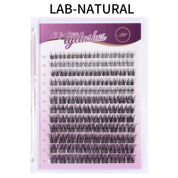 Lab Self-Adhesive No Glue Needed Kit DIY Lash Eyelashes LABHAIRS® LAB-Natural 