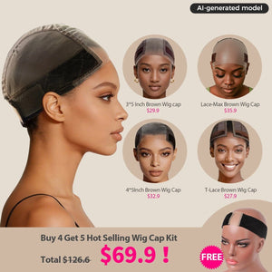 Labhairs Buy 4 Get 5 Wig Grip Cap For Keeping Wigs In Place Transparent Lace Kit LABHAIRS® 