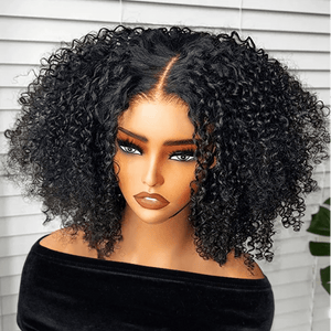 Bouncy Curly 200% Density Top Swiss HD Lace Kinky Curly Wig Apparel & Accessories > Clothing Accessories > Hair Accessories > Wigs > Lace Front Bob Wig LABHAIRS® 