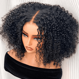 Bouncy Curly 200% Density Top Swiss HD Lace Kinky Curly Wig Apparel & Accessories > Clothing Accessories > Hair Accessories > Wigs > Lace Front Bob Wig LABHAIRS® 