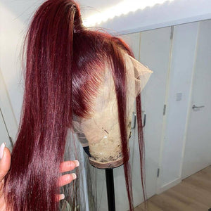 Burgundy 99J Color Human Hair Lace Front Wig | Straight | Body Wave | Deep Wave Apparel & Accessories > Clothing Accessories > Hair Accessories > Wigs > 13x6-lace-front-wig LABHAIRS® 
