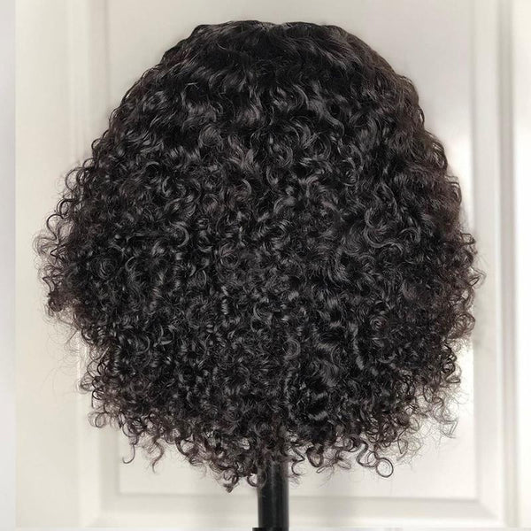 Natrual Black Ombre Honey Brown Wet And Wavy Bob Lace Frontal Wig | Deep Curly Lab Hairs 