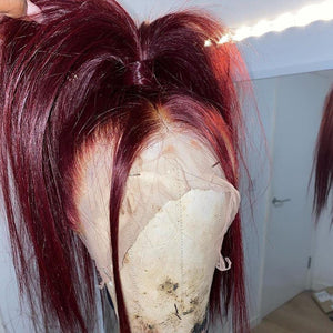 Burgundy 99J Color Human Hair Lace Front Wig | Straight | Body Wave | Deep Wave Apparel & Accessories > Clothing Accessories > Hair Accessories > Wigs > 13x6-lace-front-wig LABHAIRS® 