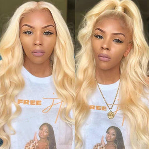 13*4 Top Swiss HD Lace 613 Blonde Full Frontal Wig | Body Wave Apparel & Accessories > Clothing Accessories > Hair Accessories > Wigs > Colorful Wig LABHAIRS® 