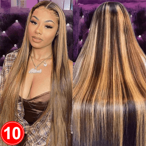 Highlight Color Straight | 180% Density | 4x4 Transparent Closure Lace Apparel & Accessories > Clothing Accessories > Hair Accessories > Wigs > 13x6-lace-front-wig Lab LABHAIRS® 