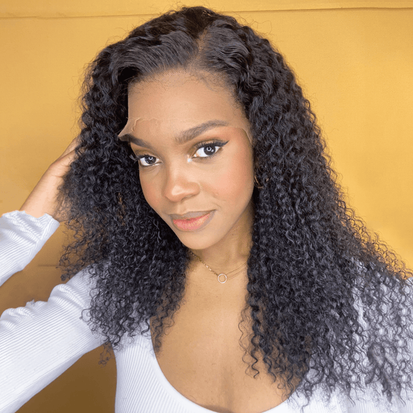 Labhairs New Curly Baby Hair|Kinky Curly |180% Density| 13x6 Top Swiss HD Lace Apparel & Accessories > Clothing Accessories > Hair Accessories > Wigs > Lace Front Bob Wig LABHAIRS® 