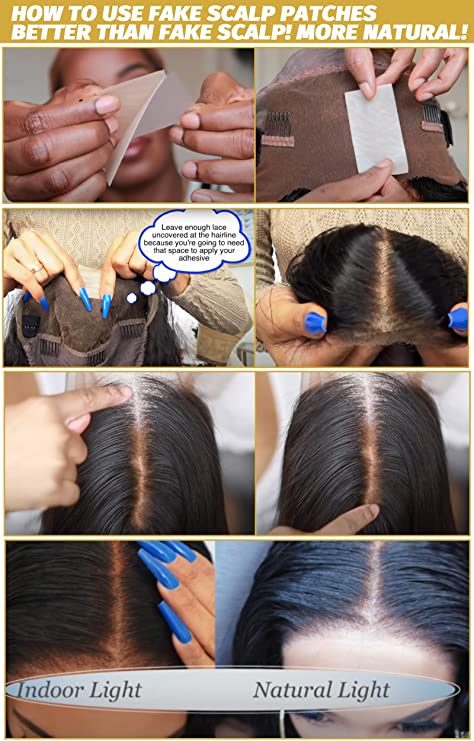 Silicone Scar Sheets, Fake Scalp Wig Tape For Lace Wigs, Lace Grid And Knot Concealer Skin Like Your Scalp, Silicone Scar Tape With Knots Apparel & Accessories > Clothing Accessories > Hair Accessories > Wig Accessories > Tools & Accessories LABHAIRS® 