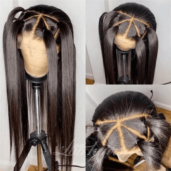 Full Lace Brazilian Straight Human Hair Wigs with Clean Bleached Knots Apparel & Accessories > Clothing Accessories > Hair Accessories > Wigs > 13x6-lace-front-wig LABHAIRS® 