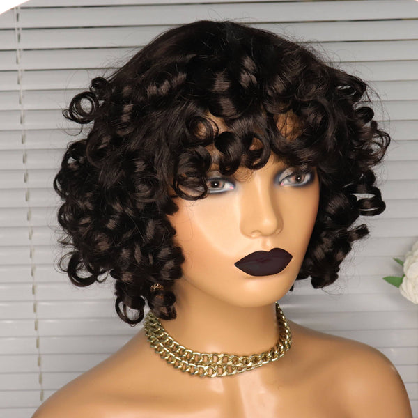 Wavy Short Bob Wig Human Hair|Labhairs Apparel & Accessories > Clothing Accessories > Hair Accessories > Wigs > Lace Front Bob Wig LABHAIRS® 