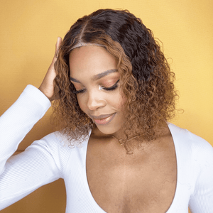 Ombre Kinky Curly BOB | 4x4 Lace Closure | Transparent Lace | 180% Density LABHAIRS® 