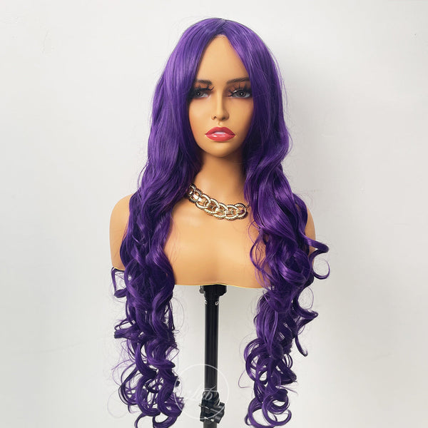 Cosplay Purple Long Wavy Synthetic Hair 28inch |Labhairs Apparel & Accessories > Clothing Accessories > Hair Accessories > Wigs > Lace Front Bob Wig LABHAIRS? 