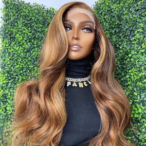 13x4 Transpatent Lace Ombre Highglight Color Human Hair Apparel & Accessories > Clothing Accessories > Hair Accessories > Wigs > 13x6-lace-front-wig LABHAIRS® 