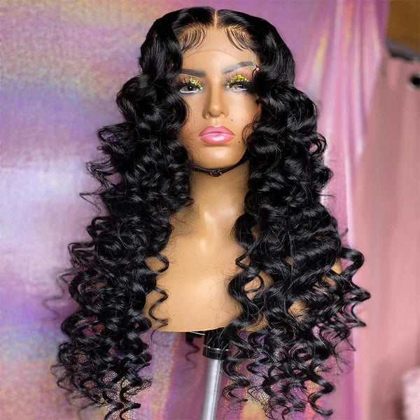 360 Top Swiss HD Lace Frontal With Self-grown Hairline Human Hair Loose Deep Wave Wig Apparel & Accessories > Clothing Accessories > Hair Accessories > Wigs > 360 Lace Wigs LABHAIRS® 
