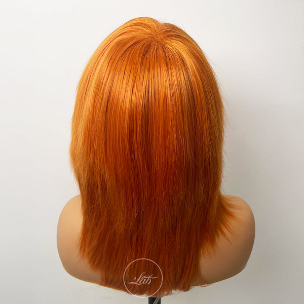 Straight Ginger Orange Straight Synthetic Wig 16inch |Labhairs Apparel & Accessories > Clothing Accessories > Hair Accessories > Wigs > Lace Front Bob Wig LABHAIRS? 