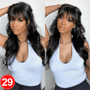 Body Wave With Bangs | 3s Install | 180% Density | No Glue Needed LABHAIRS® 