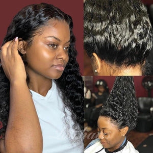Full Lace Brazilian Deep Curly Human Hair Wigs with Clean Bleached Knots Apparel & Accessories > Clothing Accessories > Hair Accessories > Wigs > 13x6-lace-front-wig LABHAIRS® 