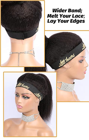 Labhairs Elastic Bands For Wig, 4pcs Lace Melting Band Wig Bands For Keeping Wigs In Place, Edge Wrap To Lay Edges, Elastic Band For Lace Frontal Melt (4pcs/pack) Apparel & Accessories > Clothing Accessories > Hair Accessories > Wig Accessories > Tools & Accessories LABHAIRS® 