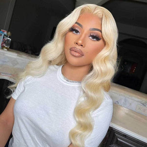13*4 Top Swiss HD Lace 613 Blonde Full Frontal Wig | Body Wave Apparel & Accessories > Clothing Accessories > Hair Accessories > Wigs > Colorful Wig LABHAIRS® 