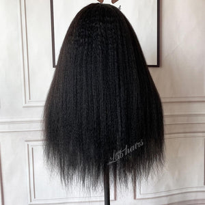 Undetectable Invisible Lace Wig Full Frontal Top Swiss HD Lace Wig | Kinkly Straight Apparel & Accessories > Clothing Accessories > Hair Accessories > Wigs > 13x6-lace-front-wig LABHAIRS? 
