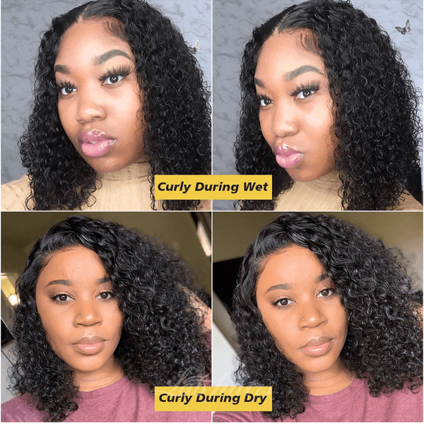 Undetectable Top Swiss HD Lace 13X4 Middle Part Lace Front Bob Wig | Deep Curly Apparel & Accessories > Clothing Accessories > Hair Accessories > Wigs > Lace Front Bob Wig LABHAIRS? 